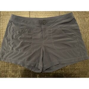 Athleta Women's Gray Activewear Shorts Back Zip Pocket Size 10 Casual Everyday